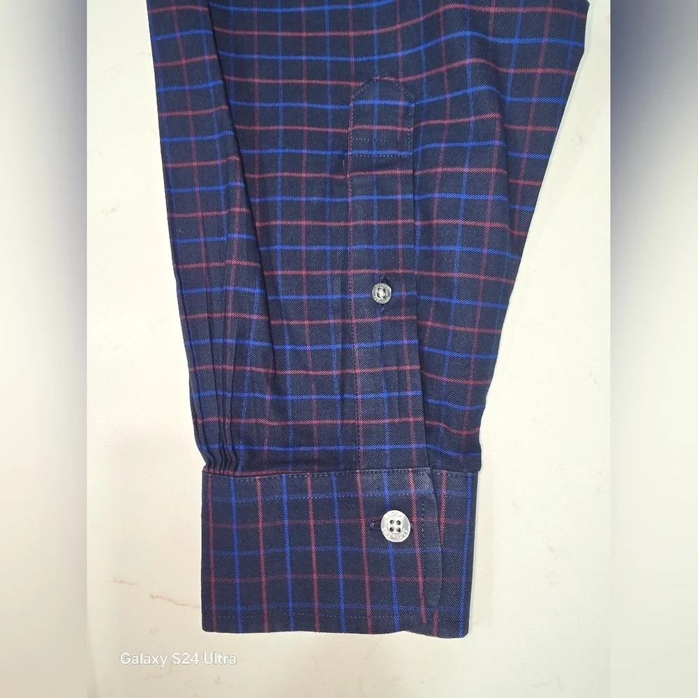 NWOT Brooks Brothers MILANO‎ Non-Iron Stretch Plaid Long Sleeve Butyon Down XL